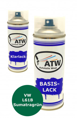 Autolack für VW L61B Sumatragrün +400ml Klarlack Set